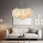 Albero frosted glass modern chandelier on a sculptural frame