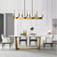 Reiss dining chandelier over a dining table