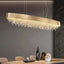 buyAlleri Modern Crystal Linear Chandelier in Brushed Stainless Steel - Morsale