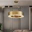 Alleri hammered gold crystal chandelier full view