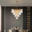 Gio 24-inch gold 4-tier crystal chandelier full view
