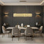 Bacci 47-inch gold crystal dining chandelier full view