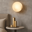 Moonshade marble ball wall sconce full view