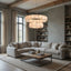 Edes marble and crystal chandelier in natural stone