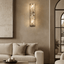 Bacci brass and crystal wall sconce full view