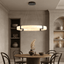Chester marble ring chandelier full fixture view