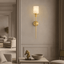 Caldera marble and brass wall sconce full view