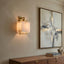 Stuart modern marble and brass wall sconce full view