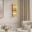 Gio brass and crystal wall sconce with dual up and down light
