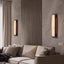 Capri marble wall sconce on a steel frame full view