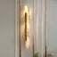 Gio 39-inch crystal wall sconce on polished gold stainless steel