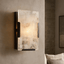Brookhill calcite wall sconce in black full view