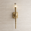 Valen forged brass and marble wall sconce full view