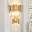 buyGio 23" Gold Crystal Wall Sconce - Morsale