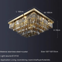 buyGio Smoke Grey Crystal Chandelier - Morsale