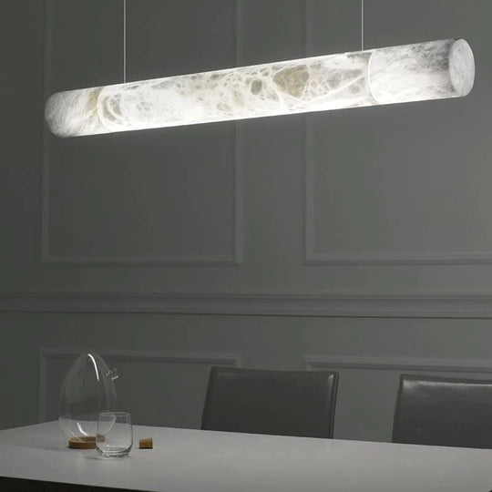 Modern Luxury Alabaster Linear Pendant Light, Kitchen Island Lighting Main image