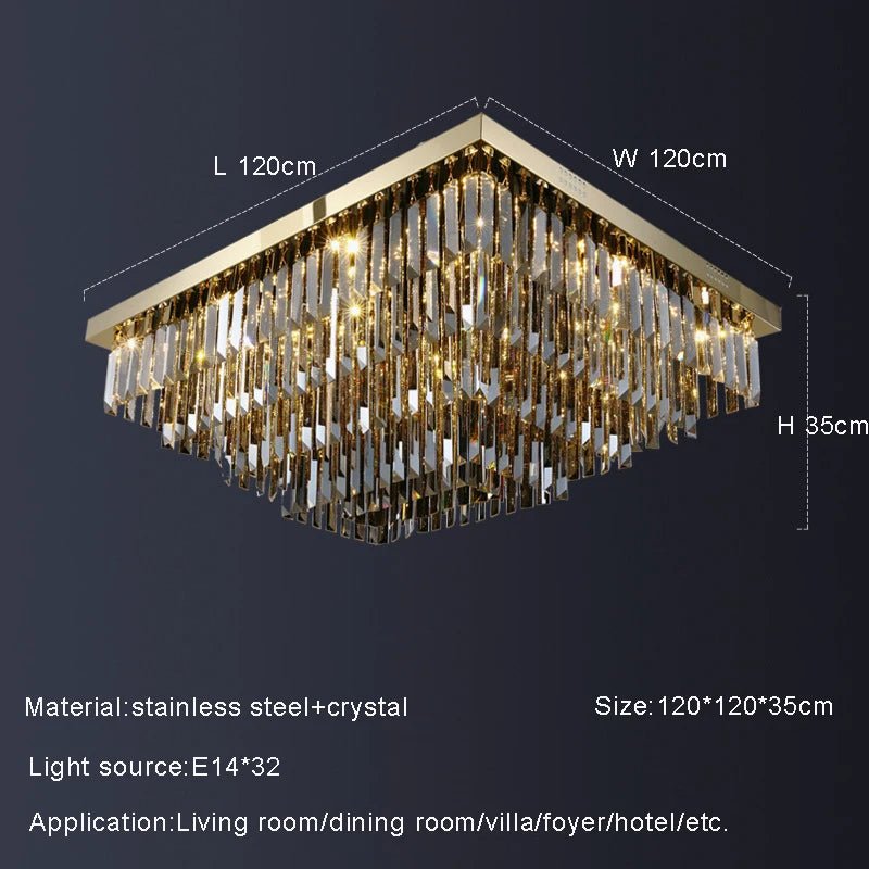 buyGio Smoke Grey Crystal Chandelier - Morsale