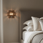 Riviera smoke glass wall sconce full view