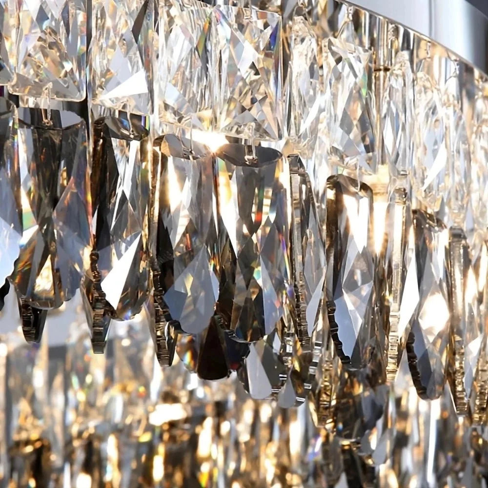 buyGiano Crystal Flush Mount Chandelier - Morsale