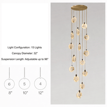 buyMoonshade Marble Disc Chandelier - Morsale