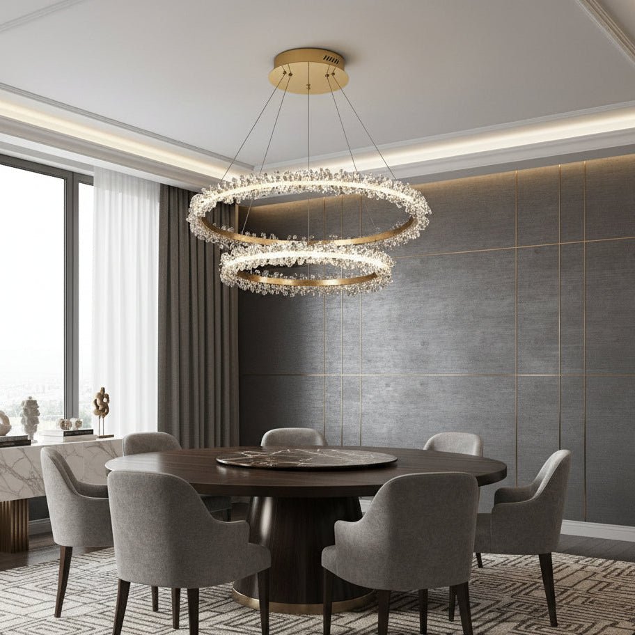 buyCapri 2-Ring Modern Crystal Chandelier - Morsale Main image