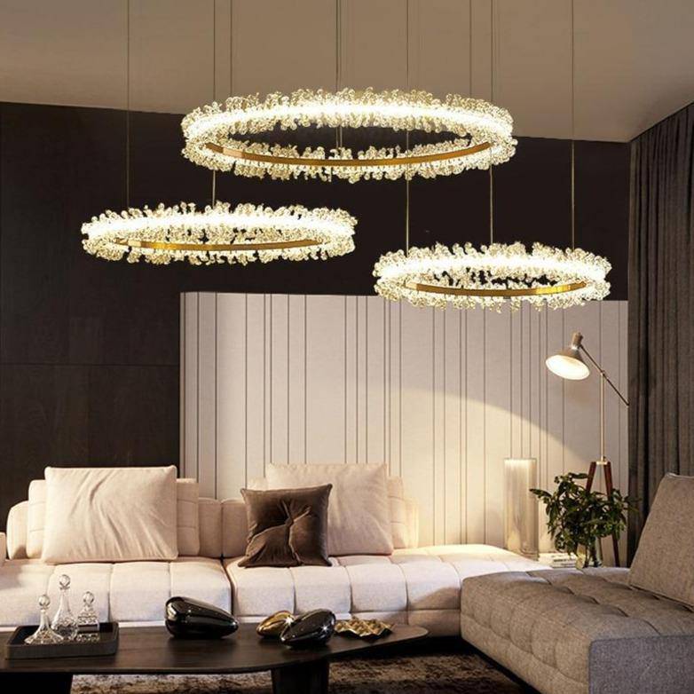 Capri 3-Ring Crystal Chandelier — 35″ Tiered Secondary image