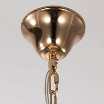 The Weston 12-light Sputnik crystal chandelier by Morsale.com in a living room, mid-century burst in rose gold.