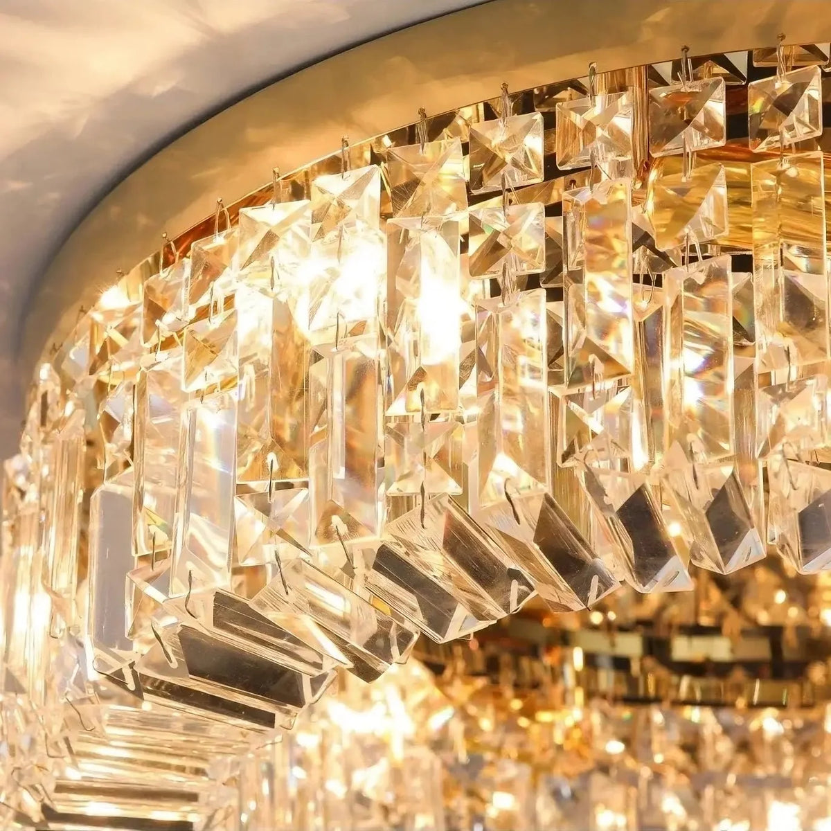 buyGio Crystal Flush Mount Chandelier - Morsale