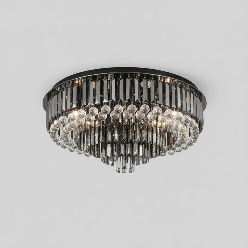 buyGio Smoke Crystal Flush Mount (Low Ceiling) - Morsale