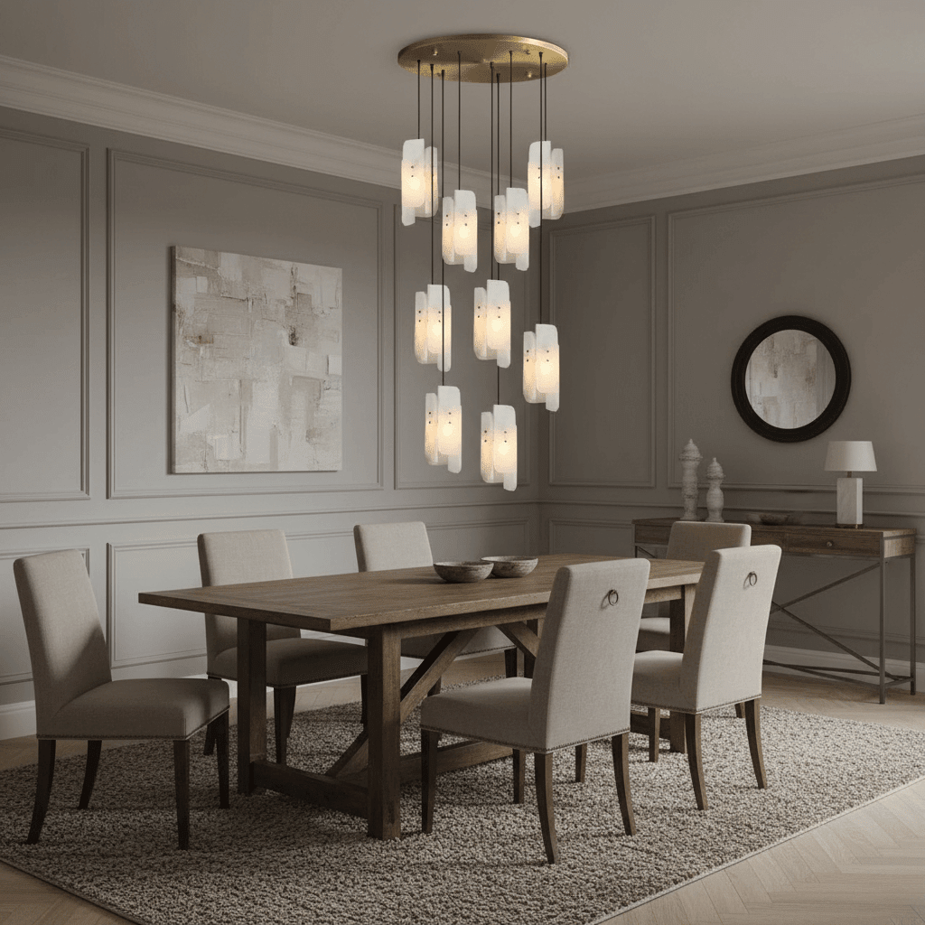 Lunara Marble Chandelier Secondary image