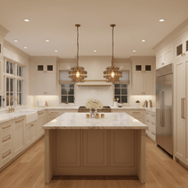 Riviera smoke glass pendant light full view