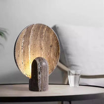 buyLivia Travertine Table Lamp - Morsale