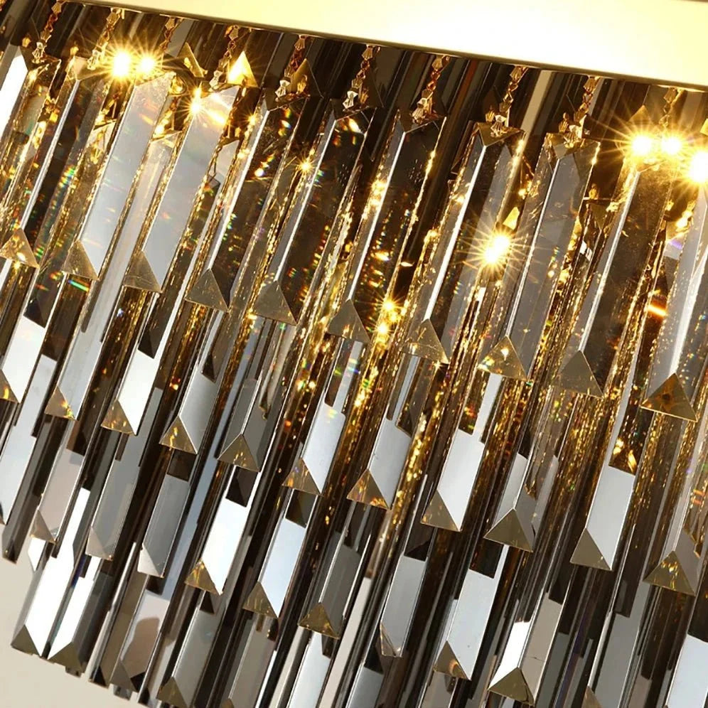 buyGio Smoke Grey Crystal Chandelier - Morsale