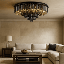 buyGio Smoke Crystal Flush Mount (Low Ceiling) - Morsale
