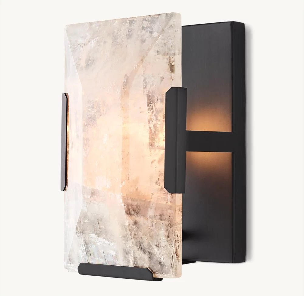 Brookhill Calcite Wall Sconce — Black Secondary image