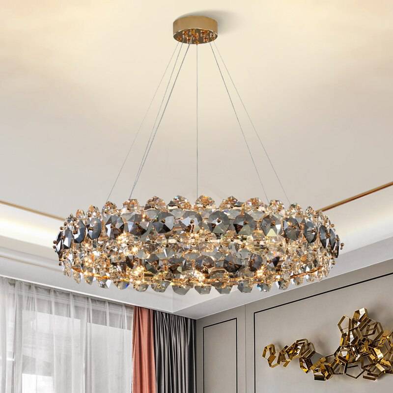 Monte Crystal Wheel Chandelier Secondary image