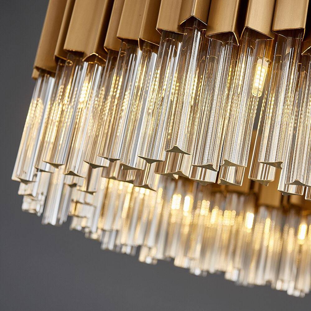 Milano 39-inch crystal chandelier side profile
