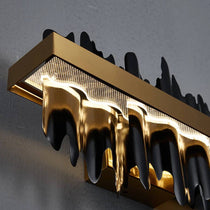 Rivaro modern linear chandelier side profile
