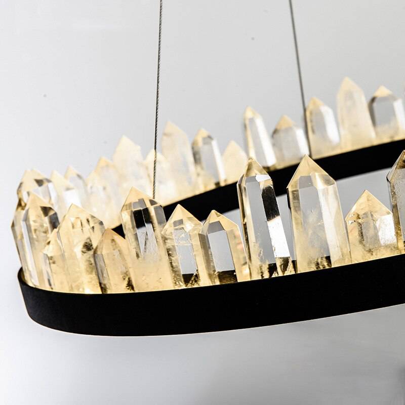 Westford crystal chandelier detail view