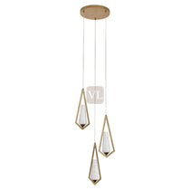Geometric Crystal Drop Chandelier