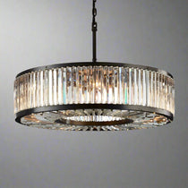 Gio crystal modern chandelier side profile