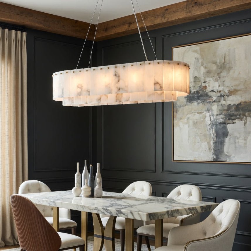 Oakley Layered Marble Dining Room Chandelier Secondary image