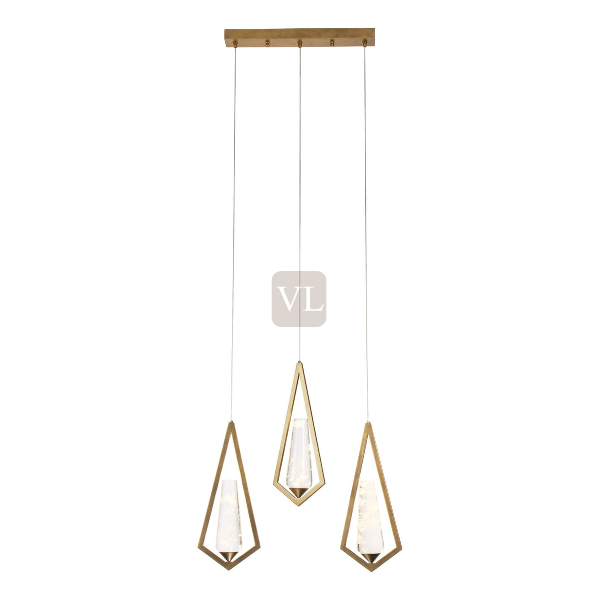 Geometric Crystal Drop Chandelier