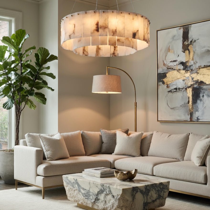 buyOakley Layered Marble Chandelier - Morsale