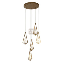 Geometric Crystal Drop Chandelier