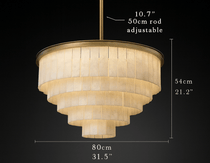 Berkley marble tiered chandelier full view