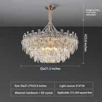 buyGio Modern Round Crystal Chandelier - Morsale