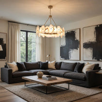 buyCorton Marble & Brass Chandelier - Morsale
