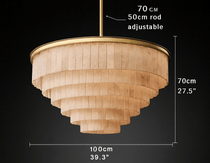 Berkley Spanish marble chandelier side profile