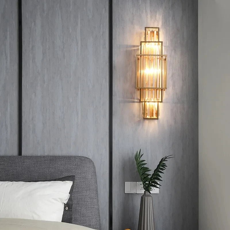 buyGio 3-Light Crystal Wall Sconce - Morsale
